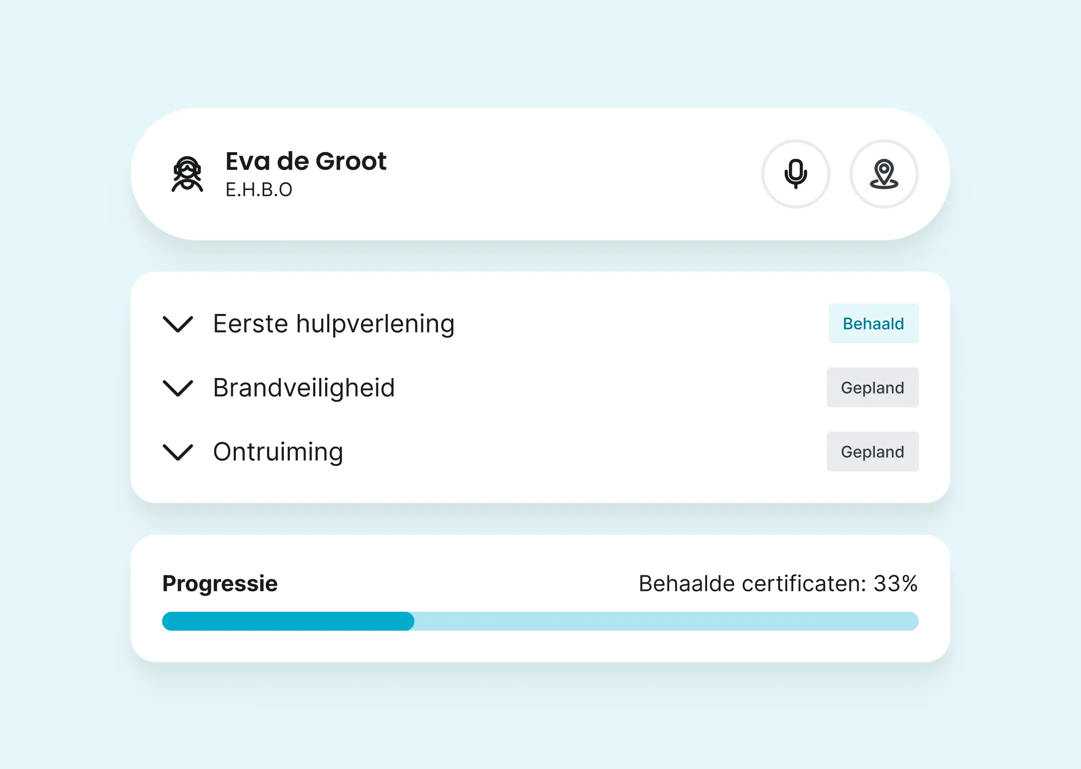 Geïntegreerd certificaatbeheer van Findwhere in Microsoft Teams voor BHV-profielen en certificaten