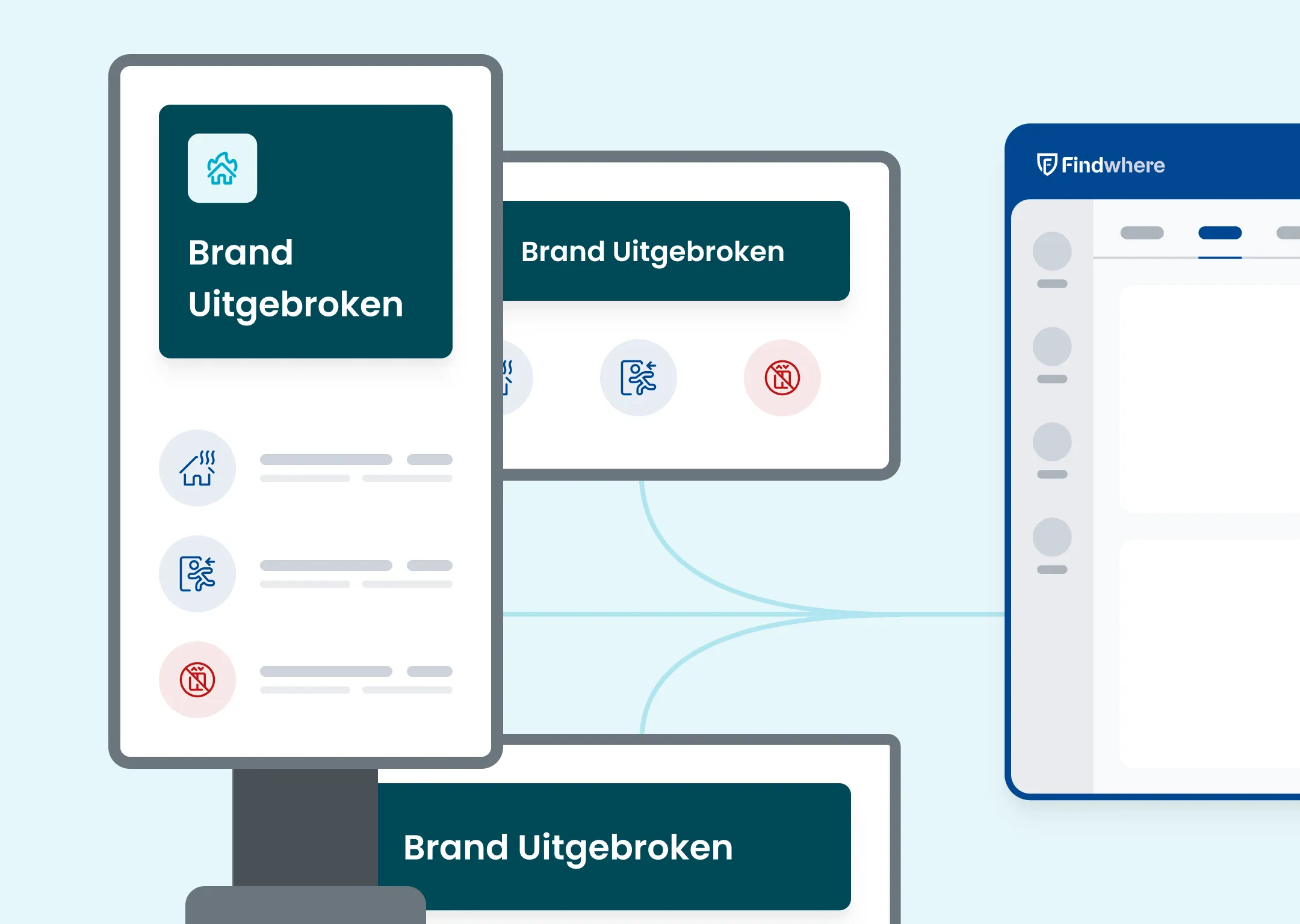Findwhere BHV-software geïntegreerd met narrowcasting en bestaande systemen