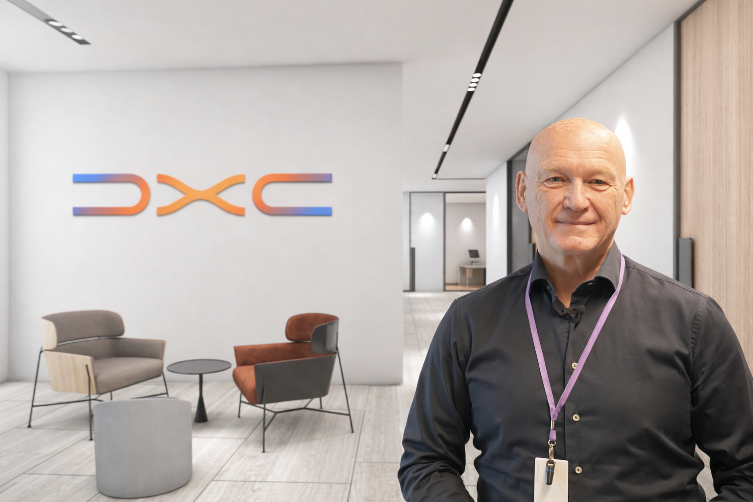 Thumbnail van Findwhere short video. Op de thumbnail staat Richard van DXC .