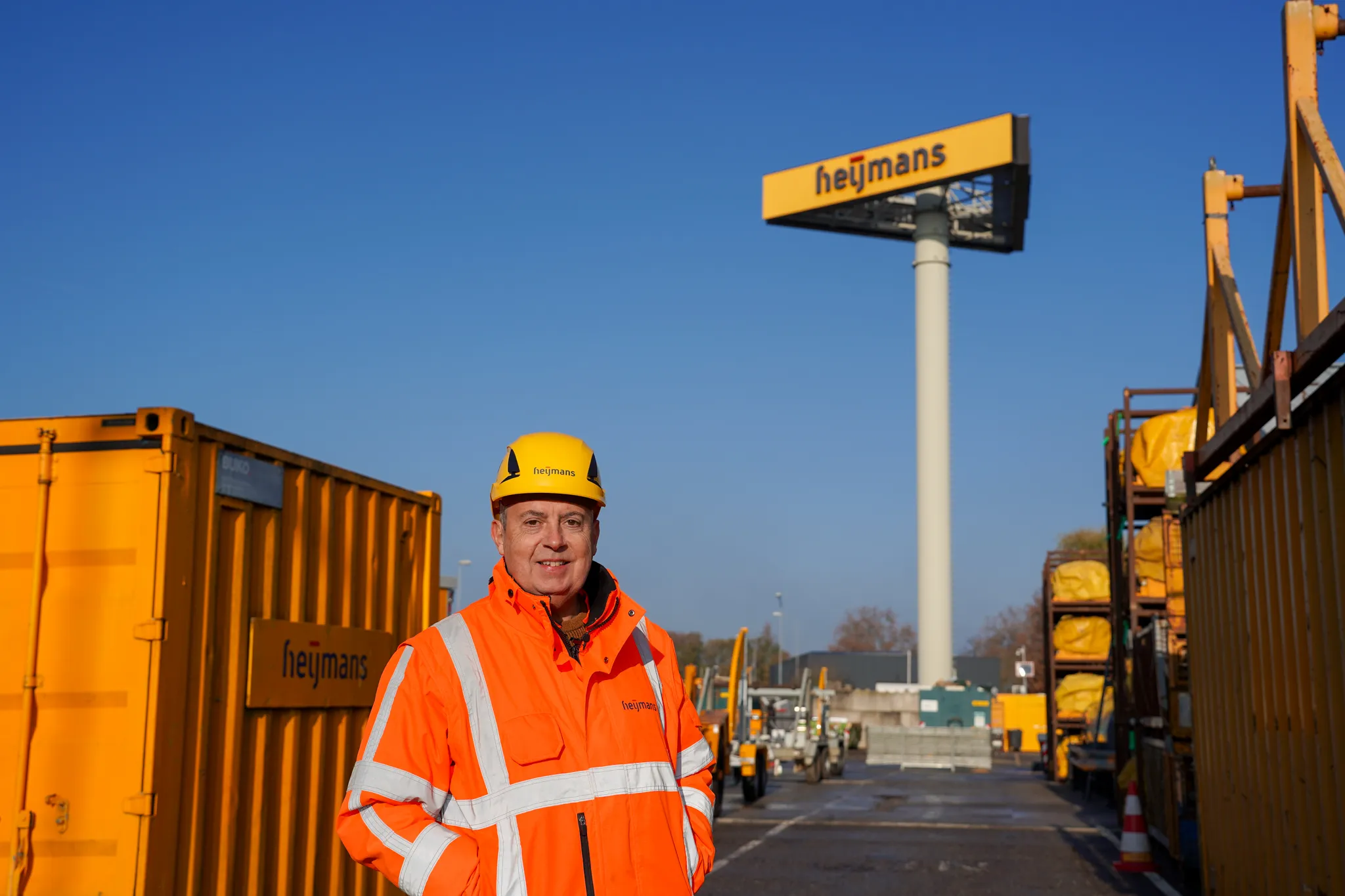 Foto van Gerrit-Jan Leeijen op de werf van Heijmans in Rosmalen Nederland